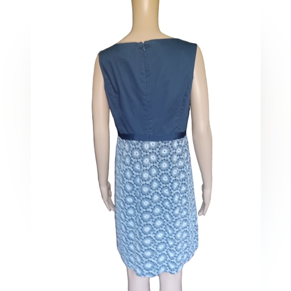 Vineyard Vines Womens Sleeveless Navy Dress Knee Length Embroidered Size 10 - Picture 10 of 11